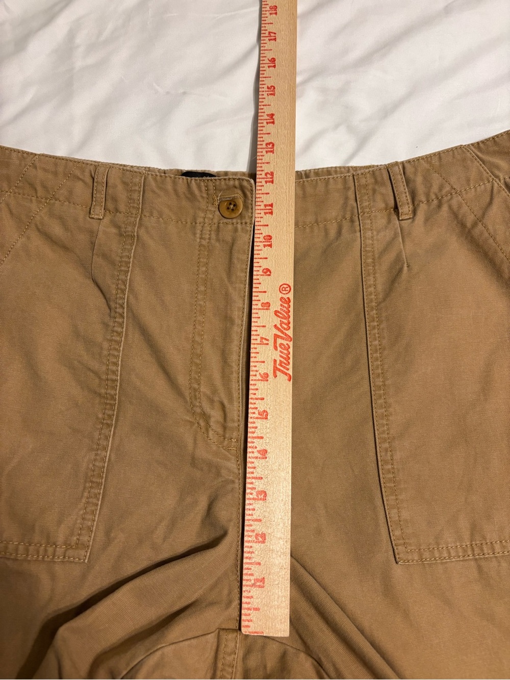 Talbots Slim Cargo Pants Womens 14 Tan Utility Cropped Ankle Pants Lyocell Blend - Picture 6 of 10
